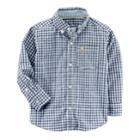 Boys 4-8 Carter's Plaid Button-down Shirt, Size: 8, Blue (navy)