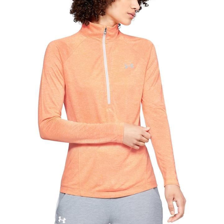 Women's Under Armour Tech Twist 1/2-zip Top, Size: Large, Brown Over