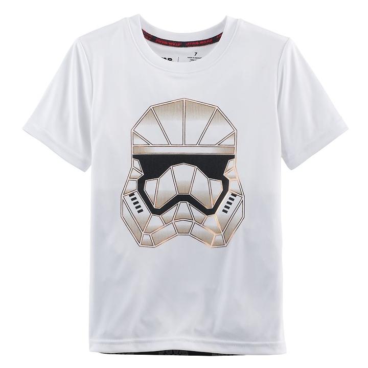 Boys 4-7x Star Wars A Collection For Kohl's Stormtrooper Face Metallic Graphic Tee, Size: 6, White