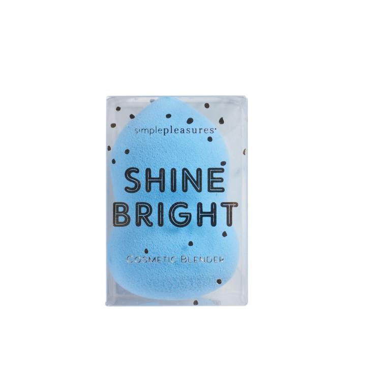 Simple Pleasures Shine Bright Cosmetic Blender Sponge, Blue