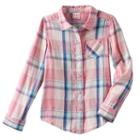 Girls 4-10 Jumping Beans&reg; Long Sleeve Woven Button-front Shirt, Size: 6x, Brt Pink