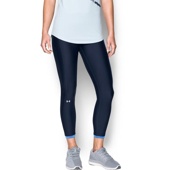 Women's Under Armour Heatgear Ankle Crop Leggings, Size: Xl, Blue (navy)