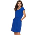 Women's Apt. 9&reg; Cinched T-shirt Dress, Size: Medium, Med Blue