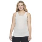 Juniors' Plus Size So&reg; Double Scoop Crisscross Tank, Girl's, Size: 1xl, Light Grey