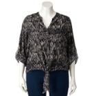Plus Size Apt. 9&reg; Textured High-low Blouse, Women's, Size: 2xl, Med Beige