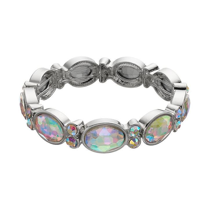 Simulated Aurora Borealis Stretch Bracelet, Women's, Multicolor