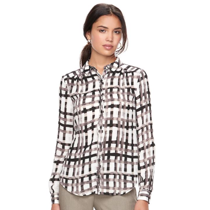 Women's Elle™ Chiffon Blouse, Size: Xxl, Natural