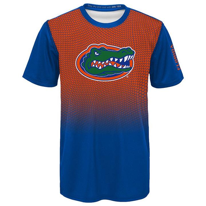 Boys 8-20 Florida Gators Bitmapped Dri-tek Tee, Size: L 14-16, Blue Other