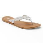 Sonoma Goods For Life&trade; Braided Flip-flops, Women's, Size: Medium, White