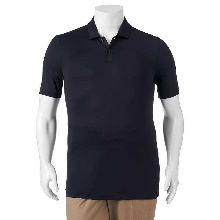 Big & Tall Fila Sport&reg; Classic-fit Striped Tru-dry Performance Polo, Men's, Size: L Tall, Black
