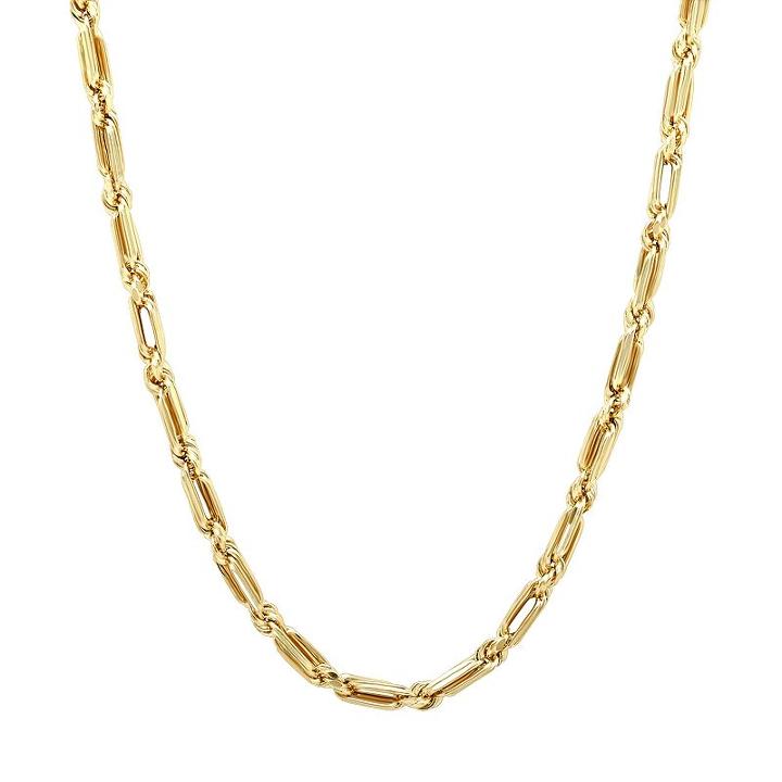 Everlasting Gold 14k Gold Baguette Rope Chain Necklace, Women's, Size: 24