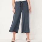 Women's Lc Lauren Conrad Weekend Cropped Wide-leg French Terry Pants, Size: Small, Med Blue