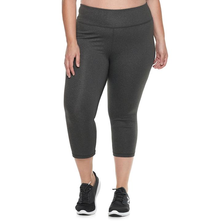 Plus Size Tek Gear&reg; Compression High Waisted Capris, Women's, Size: 2xl, Dark Grey