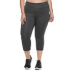 Plus Size Tek Gear&reg; Compression High Waisted Capris, Women's, Size: 2xl, Dark Grey