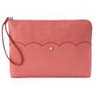 Lc Lauren Conrad Madolen Scalloped Wristlet, Women's, Dark Pink