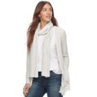 Women's Sonoma Goods For Life&trade; Scarf & Cardigan, Size: Small, Light Grey