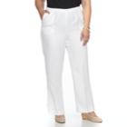 Plus Size Alfred Dunner Studio Pull-on Pants, Women's, Size: 18 - Regular, White