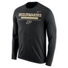 Men's Nike Purdue Boilermakers Dri-fit Legend Staff Long-sleeve Tee, Size: Medium, Black