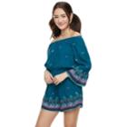 Juniors' Mudd&reg; Off The Shoulder Romper, Teens, Size: Xl, Light Blue