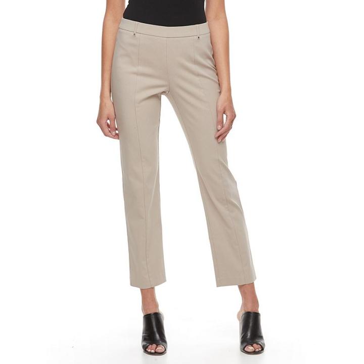 Women's Napa Valley Slimming Solution Straight-leg Dress Pants, Size: 8, Dark Brown