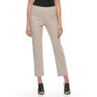 Women's Napa Valley Slimming Solution Straight-leg Dress Pants, Size: 8, Dark Brown