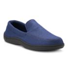 Men's Isotoner Chandler Knit Twill Hoodback Moccasin Slippers, Size: Xxl, Blue