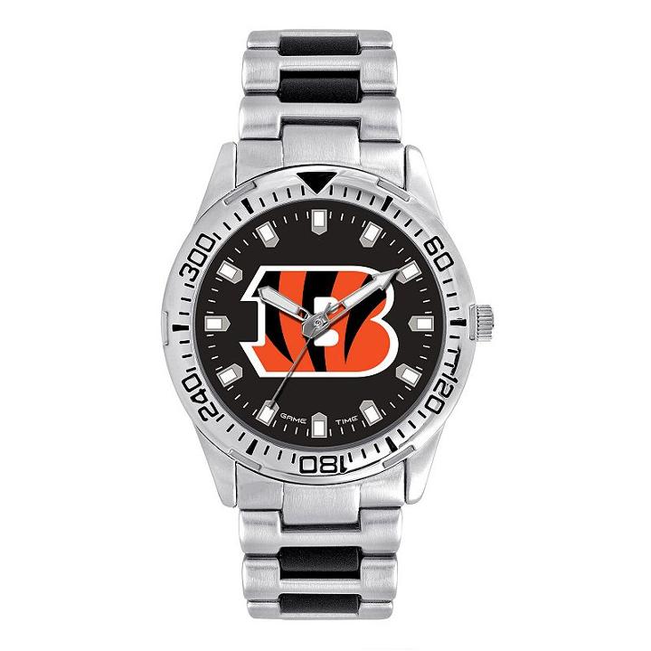 Men's Game Time Cincinnati Bengals Heavy Hitter Watch, Silver