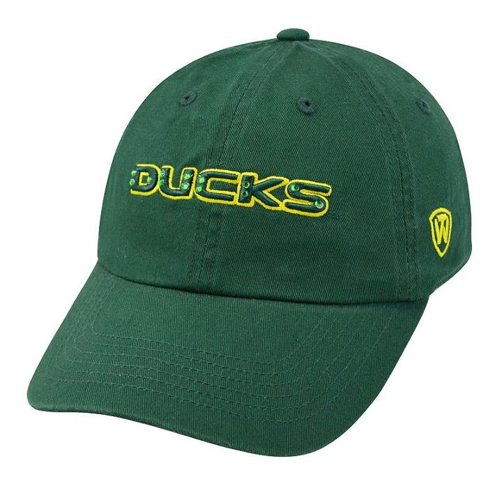 Women's Top Of The World Oregon Ducks Flair Cap, Dark Green