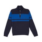 Boys 8-20 Chaps Quarter-zip Chest Stripe Sweater, Size: 8, Blue Other