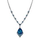 1928 Blue Teardrop Necklace, Women's, Size: 16