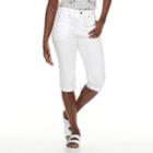 Women's Lee Lyric Twill Comfort Waist Skimmer Capris, Size: 8 - Regular, White