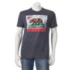 Men's Golden State California Flag Tee, Size: Large, Grey Other