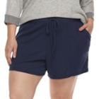 Plus Size Sonoma Goods For Life&trade; Lounge Shorts, Women's, Size: 1xl, Blue