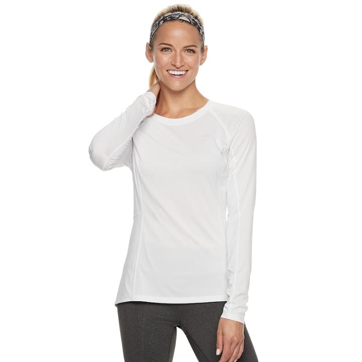 Women's Fila Sport&reg; Raglan Long Sleeve Tee, Size: Xxl, White