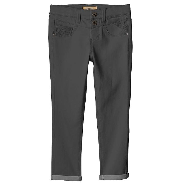 Girls 4-8 Squeeze Cuffed Jeggings, Girl's, Size: 6, Med Grey