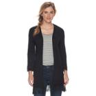 Women's Sonoma Goods For Life&trade; Fringe Cardigan, Size: Large, Black