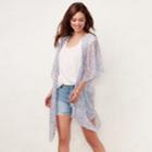Women's Lc Lauren Conrad Bella Greenport Floral Kimono, Med Blue