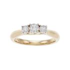 Everlasting Diamonds 10k Gold 1/5 Carat T.w. Diamond 3-stone Ring, Women's, Size: 6, White