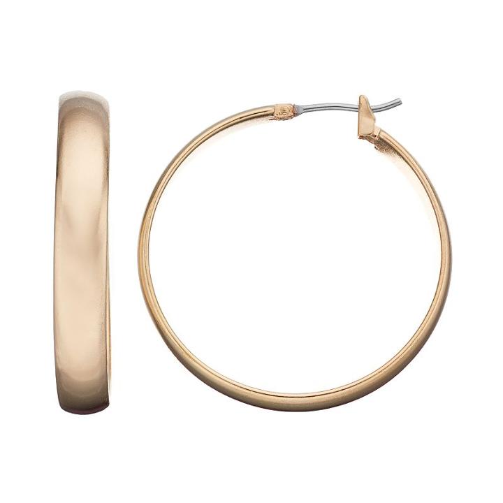 Croft & Barrow&reg; Hoop Earrings, Women's, Gold