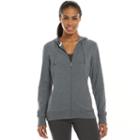 Petite Tek Gear&reg; Full-zip Hoodie, Women's, Size: S Petite, Med Grey