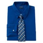 Men's Croft & Barrow&reg; Classic-fit Dress Shirt & Tie Set, Size: L-32/33, Blue