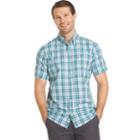 Men's Izod Advantage Cool Fx Regular-fit Plaid Moisture-wicking Button-down Shirt, Size: Large, Green Oth