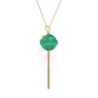 Amore By Simone I. Smith A Sweet Touch Of Hope 18k Gold Over Silver Crystal Lollipop Pendant, Women's, Size: 26, Green