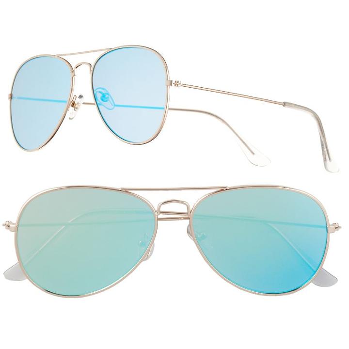 Men's Apt. 9&reg; Gold Mirror Aviator Sunglasses, Med Green