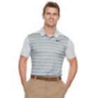 Men's Nike Dry Essential Regular-fit Striped Golf Polo, Size: Xxl, Grey (charcoal)
