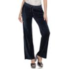 Women's Juicy Couture Supersoft Velour Bootcut Pants, Size: Xl, Blue (navy)
