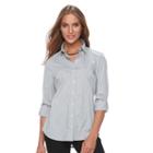 Women's Apt. 9&reg; Structured Shirt, Size: Medium, Grey