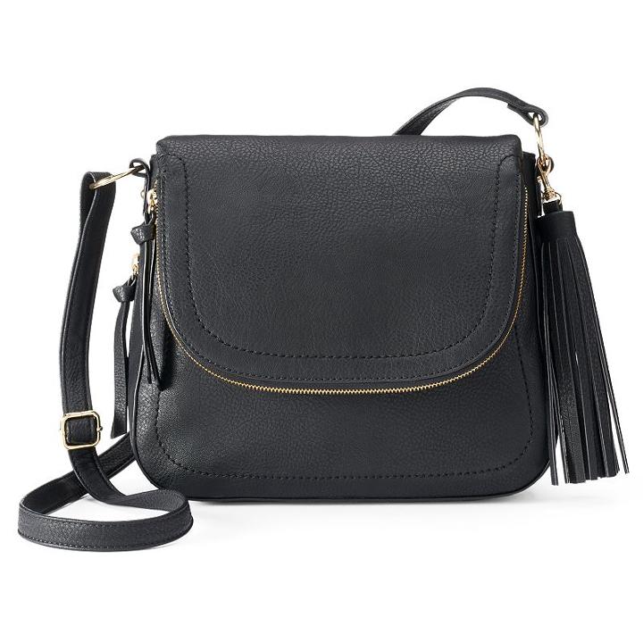 Apt. 9&reg; Ruby Fishmouth Crossbody Bag, Women's, Black