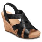 A2 By Aerosoles Swim Plush Women's Wedge Sandals, Size: Medium (6.5), Black