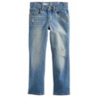 Boys 4-7x Sonoma Goods For Life&trade; Deconstructed Light Wash Straight Jeans, Size: 4, Blue Other